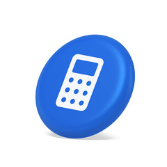 Aufkleber - Calculator button mathematical number counting web application design 3d isometric realistic icon