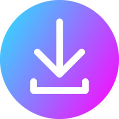 Poster - Download solid icon in gradient  colors. Arrow signs illustration.