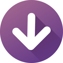 Poster - Download icon in flat design style. Arrow signs illustration.