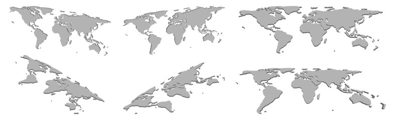 Wall Mural - earth and world map, geography and cartography. land and water mass. travel and business, continents