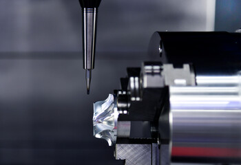Wall Mural - the 5-axis cnc mills machines for design configuration that utilizes a swivel head machine table and