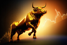 Golden Bull With Graphics Generative Ai Technology