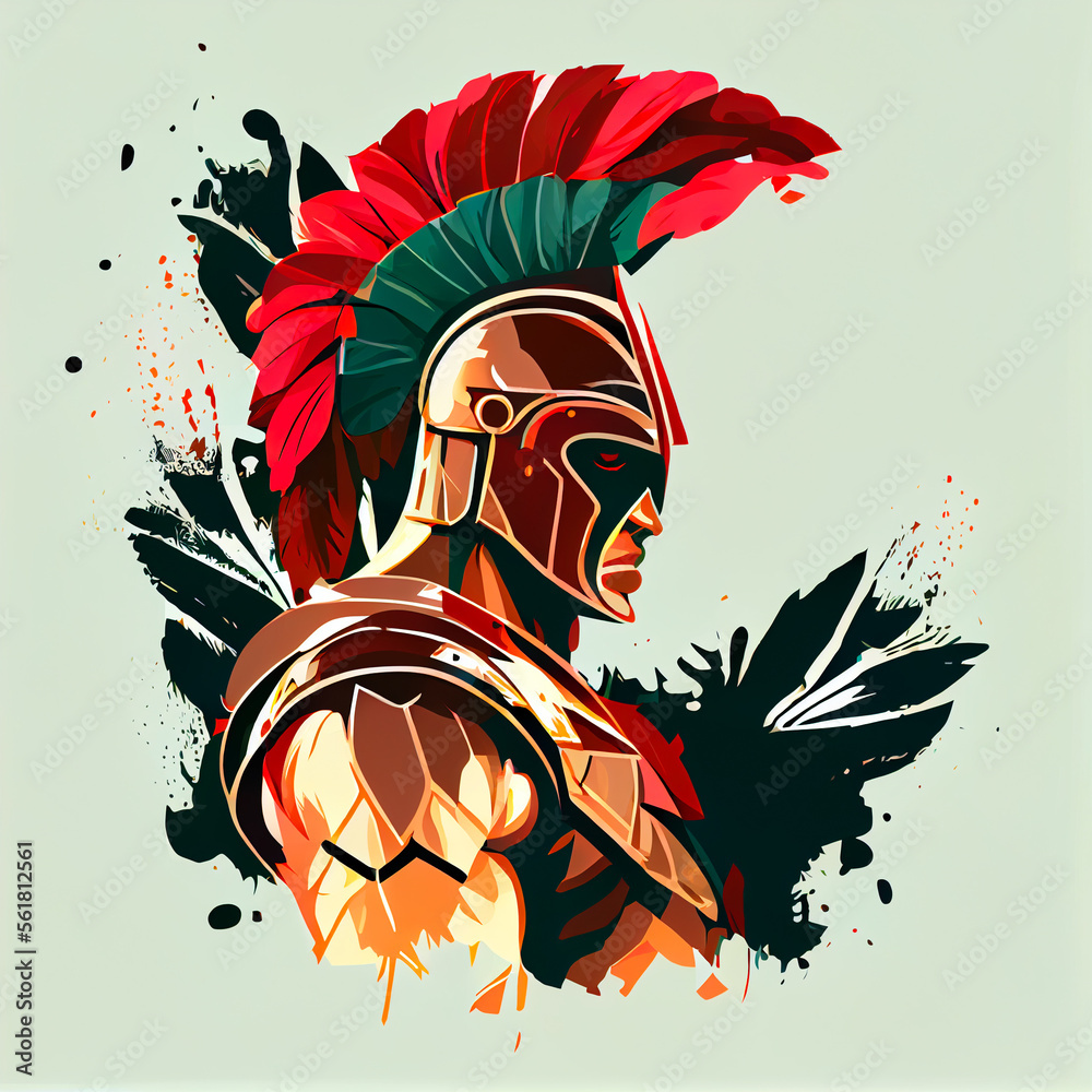 Beautiful illustration of a gladiator, warrior Stock Illustration ...