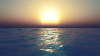 Wall Mural - sunset over ocean 4k