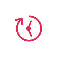 Poster - Dial with circular arrow. Symbol of corporate deadline and working time with speed of work completion and business vector goal