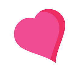 Poster - Red carmine heart. Romantic symbol of love and friendly valentine for wedding design and colorful vector gift.