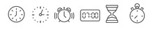 Thin Line Icon Set 02 Business - Time And Clock