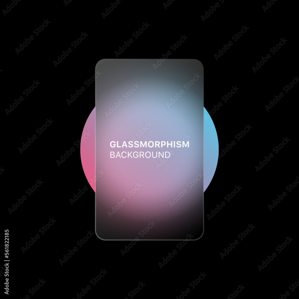 glassmorphism background banner with transparent glass frame template ...