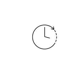 Poster - Time and clock line icons. Vector linear icon set.