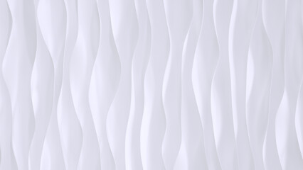Wall Mural - White wave background. white background. Organic white texture. 3d rendering
