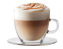 Cup Of Hot Cappuccino Coffee. Illustration Generative AI
