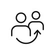 © Arif Arisandi - Personel change. Switch user, people rotation icon isolated on white background. Vector illustration
