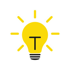 Poster - Lamp icon. The concept of an idea. Illustration.