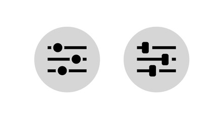 Poster - settings filter mixer icon slider pictogram or level adjustment ui volume control configuration sett
