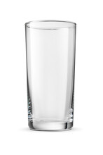 Empty Drinking Glass Isolated On White.