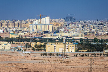 Sticker - Aerial view from Tower of Silence, Zoroastrian ruins in Yazd, Iran