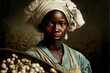 black woman cotton collector generative ai portrait