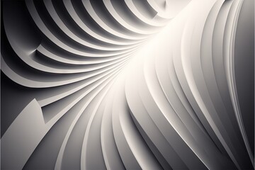 Wall Mural -  a black and white photo of a curved object with a white background and a white arrow pointing up at it's center, with a black and white background with a white stripe,. generative ai