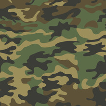 
Army Camouflage Pattern, Vector Seamless Background, Modern Classic Shape Texture. Disguise. Ornament