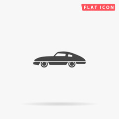 Fototapete - Sports car flat vector icon. Hand drawn style design illustrations.