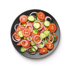 Wall Mural - Fresh  tomato cucumber vegetable salad