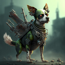 Army Of Animal(s) With Modern Weapons - Zombie Soldier Dog