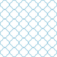 White And Blue Quatrefoil Pattern, Seamless Texture Background