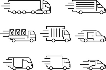 Wall Mural - Truck icon freight, delivery symbol. Vector illustration.