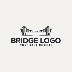 Wall Mural - Bridge logo icon design template
