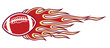 © Artoholics - Rugby ball in burning fire flame American football ball vector art car vinyl sticker motorcycle truck decal.