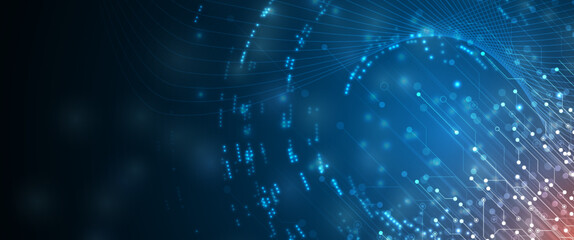 Technology data background, idea of global business solution