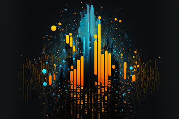 Wall Mural - Abstract picture of the crypto world foundation. Colorful background with digital glitch and distortion effect. Futuristic cyberpunk design. Retrofit, web punk, rave techno neon colors. Generative AI