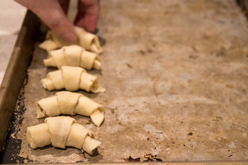 Greek Butterhorn Christmas Cookies baking prep