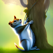 Squirrel Climbing Trees