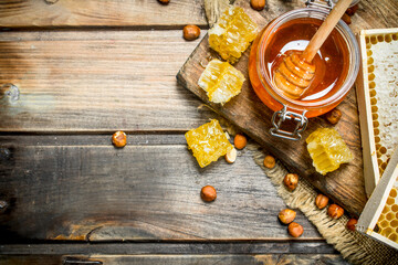 Wall Mural - Natural honey with nuts.