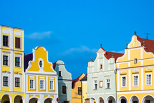 Colorful houses in Telc, Czech Republic