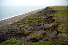 Erosion Occurring Along The Arctic Coast Of Alaska