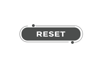 Wall Mural - Reset button web banner templates. Vector Illustration
