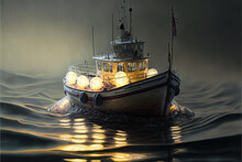 Illustration About Fishing Boat.
