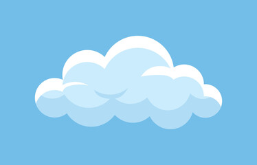 Poster - cute cloud icon. tenderness and care. romance and love. design element for invitation and greeting p