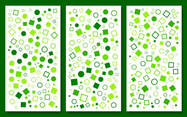 Aufkleber - A set of simple minimalistic shapes seamless patterns. Memphis design, Collection trendy vector geometric