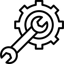 Cogwheel, Maintenance Vector Icon

