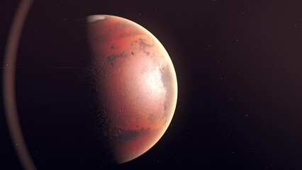 Wall Mural - Mars In The Starry Sky Of Solar System