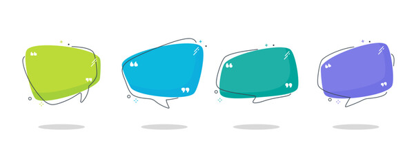 Poster - Liquid text box. Quote speech bubble. flowing liquid shape