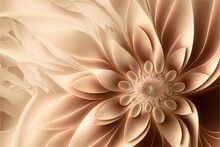 A Computer Generated Image Of A Flower With A Brown Center And A White Center And A Light Brown Center And A Light Brown Center And White Center With A Light Brown Center And A White Center.