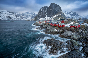 Wall Mural - Famous fishing village Hamnoy in Norway Lofoten islands