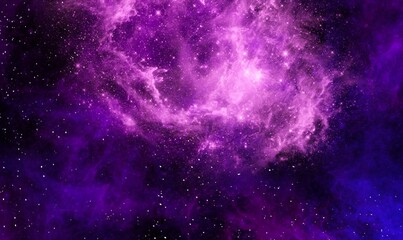 Wall Mural - Space background with realistic nebula and shining stars. Abstract blue and purple background with nebulae and stars in space. Nebula night starry sky in rainbow colors. Multicolor outer space.