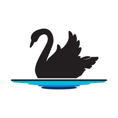 Canvas Print - swan logo