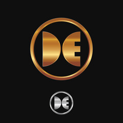 Aufkleber - Gold and silver automotive logo with an elegant and luxurious concept