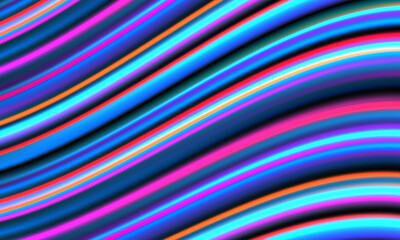 Poster - Spectrum waves. Hi tech beam. Abstract colorful reflective glow vector background. Horizontal stripe glowing laser neon color. Design for wallpaper, backdrop, patterns, texture, background, textile.